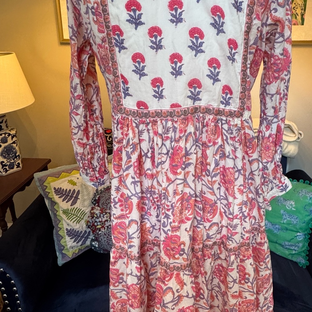Jaipur Morni Block Print Dress-M - Picture 4 of 8